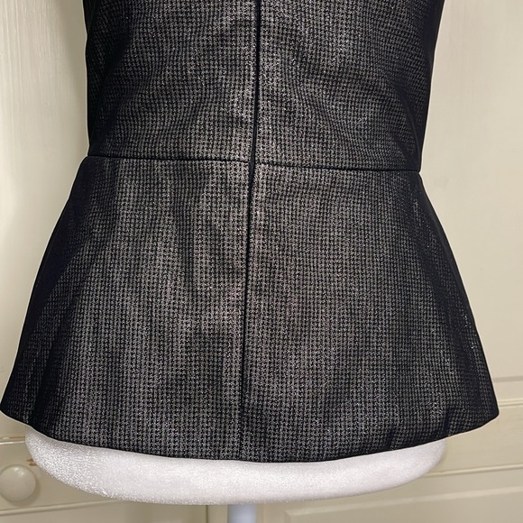 Black Halo Women’s Top Strapless Black/Metallic Embelishments Size 4 - Picture 8 of 11